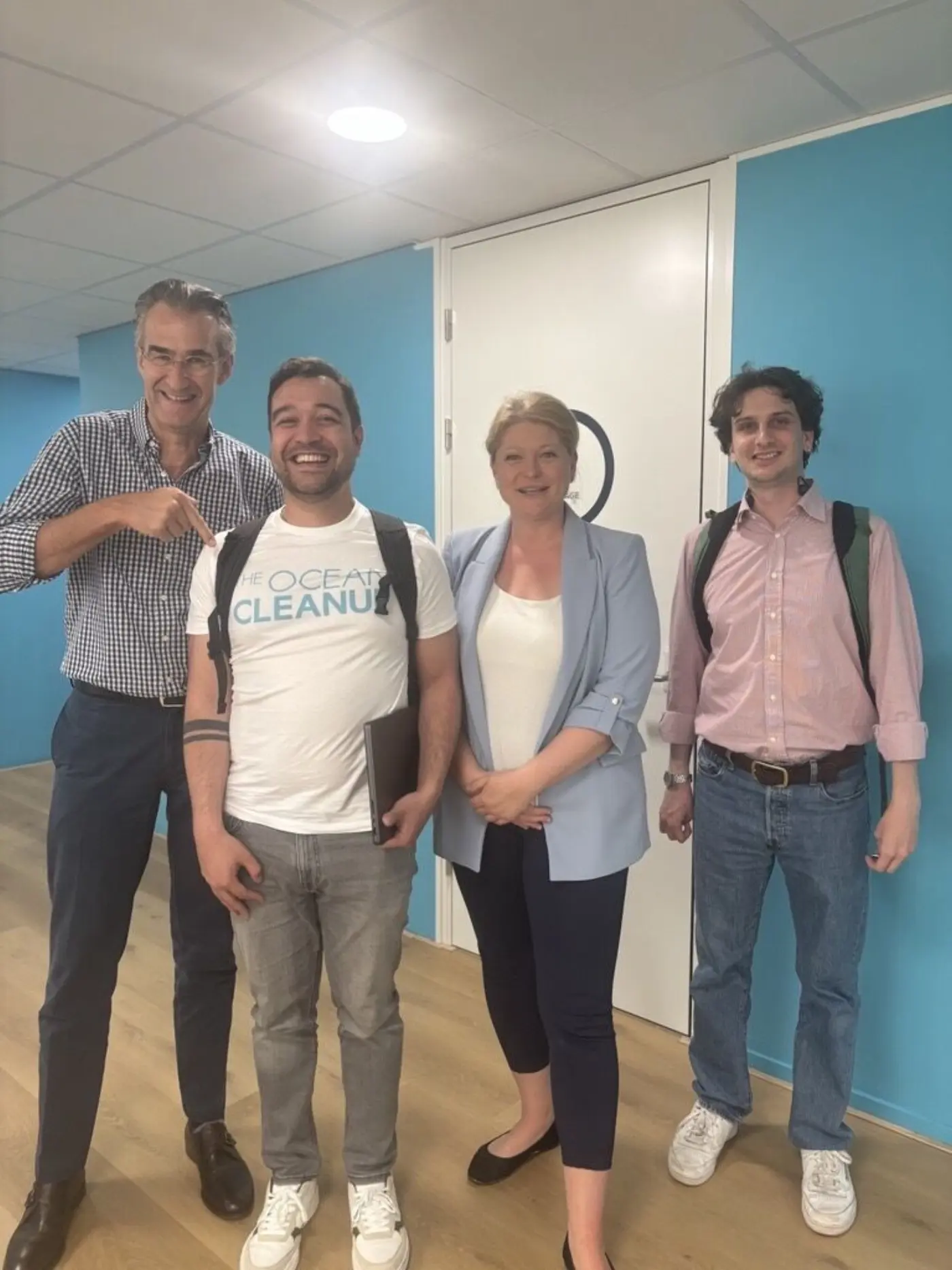 BE VISIBLE team visiting The Ocean Cleanup