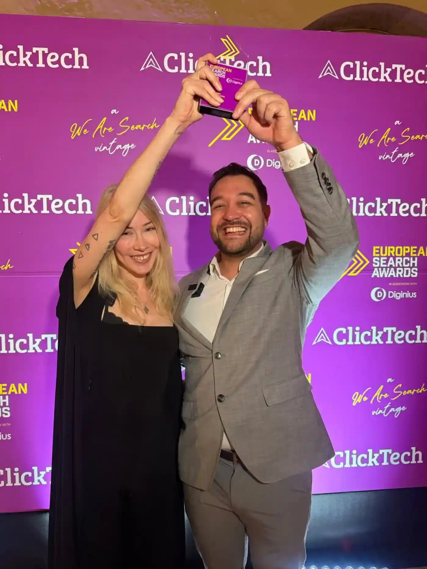 OtterlyAI and BE VISIBLE at the European Search Awards 2026 press wall