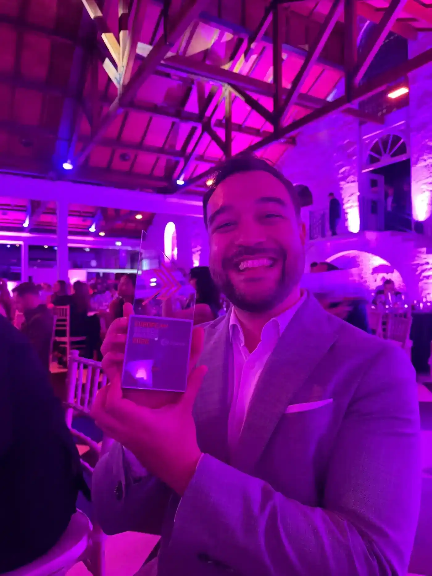 BE VISIBLE celebrating the European Search Awards 2026 win